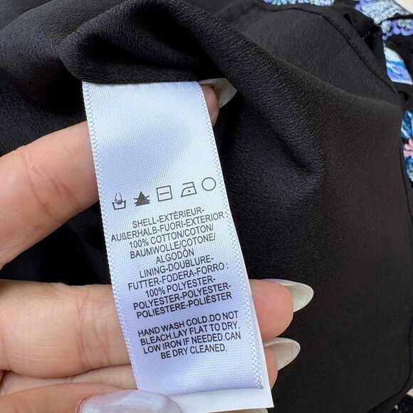 DRESS THE POPULATION | Abbie Floral Embroidered Eyelet Dress NWT Large Midi - Picture 10 of 11